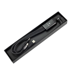 3 in 1 cable with illuminated logo Pierre Cardin