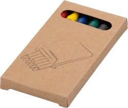 6 wax crayons