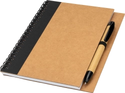 A5 notebook with blank pages made from recycled paper