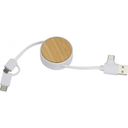 Bamboo charging cable