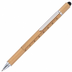 Bamboo multifunctional 6-in-1 ballpen