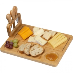 Cheese board with knives