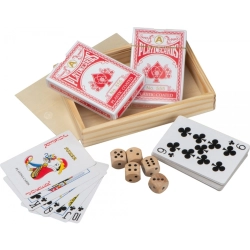 Deck of cards with dice