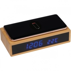 Desk clock with wireless charger