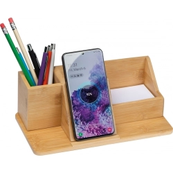 Desk organizer with wireless charger