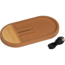 Desk organizer with wireless charger
