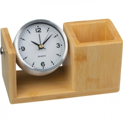 Desk stand with clock