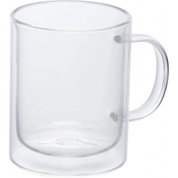 Glass mug with double walls 350ml