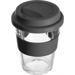 Glass mug with lid 300 ml