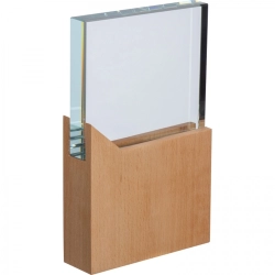 Glass trophy block