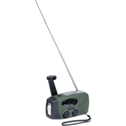 Hand-crank emergency radio