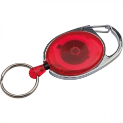 Keyring with carabiner and retractable cord