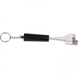 Keyring with charging adapters illuminated