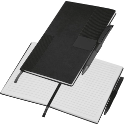 Lined notebook A5 with pen