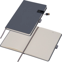 Lined notebook with 16 GB USB