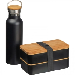 Lunch box set with cutlery and 500 ml thermal bottle