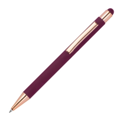 Metal ballpen touch pen soft touch