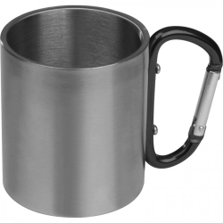 Metal mug with carabiner 200 ml