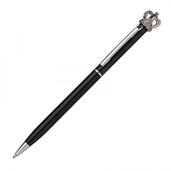 Metal pen with crown