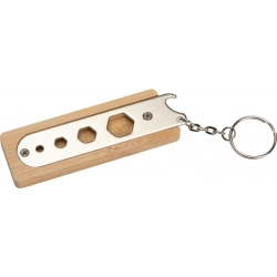 Multifunctional bamboo keyring