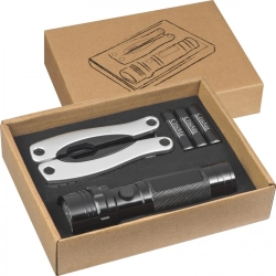 Multitool set with flashlight