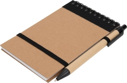 Notebook lined with pen