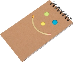 Notebook squared with sticky notes markers