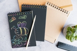 Rainbow scratch notebook