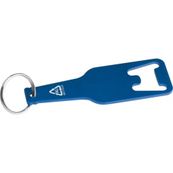 Recycled aluminum bottle opener keychain