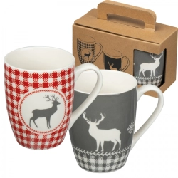 Set of 2 Christmas porcelain mugs 300 ml