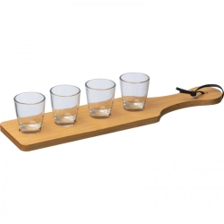 Set of 4 glasses 30 ml and a saucer