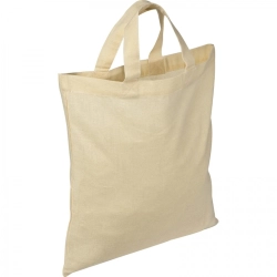 Small cotton bag with short handles 140 g/m2