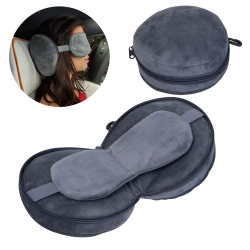 Travel set headband and pillow