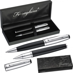 Writing set ballpen and rollerball pen Ferraghini