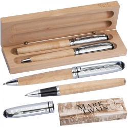 Writing set ballpen and rollerball pen Mark Twain