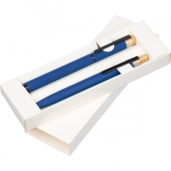 Writing set pen and rollerball pen made of recycled aluminum