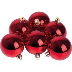 set of 6 Christmas baubles