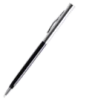 Metal ballpoint pen with black and silver barrel