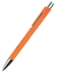 Plastic ballpoint pen with clip made of one piece