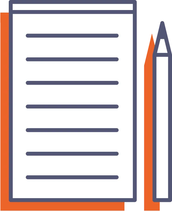 Notepads with gule binding no cover