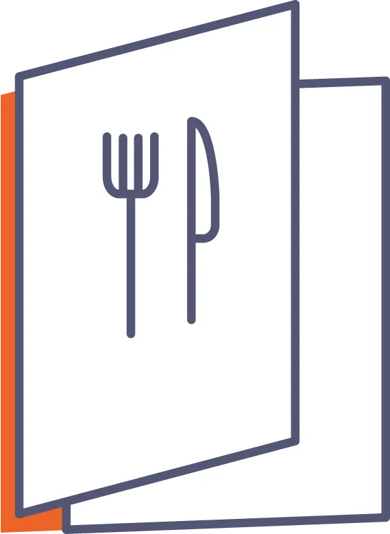 Folded menu online printing