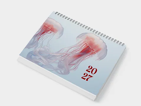 Wirebound pyramid calendars (monthly)