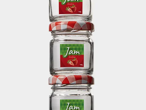 Adhesive labels on the roll