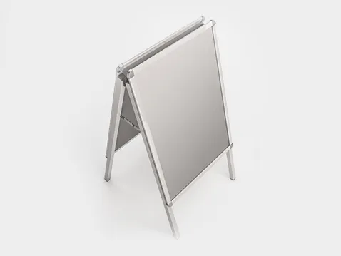 Double-sided aluminium profile A-board - without overprint