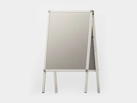Double-sided aluminium profile A-board - without overprint