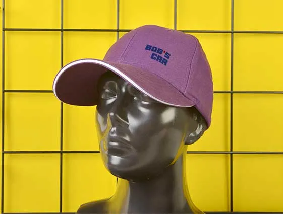 Baseball cap with a coloured brim online printing 1
