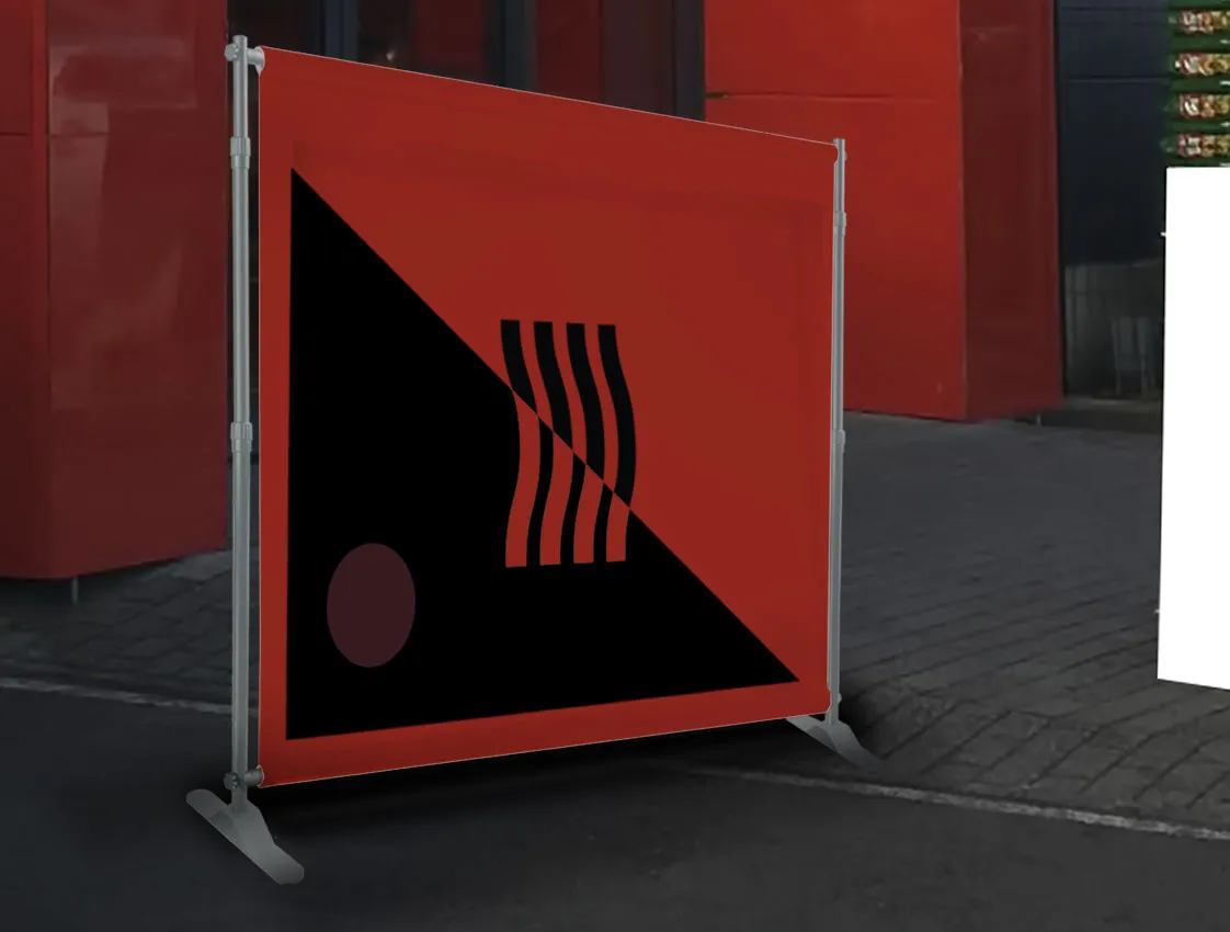 Large format stand made of adjustable aluminium tubes online printing 2
