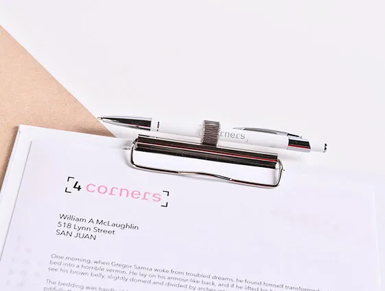 Metal ballpoint pen with silver decoration online printing 2
