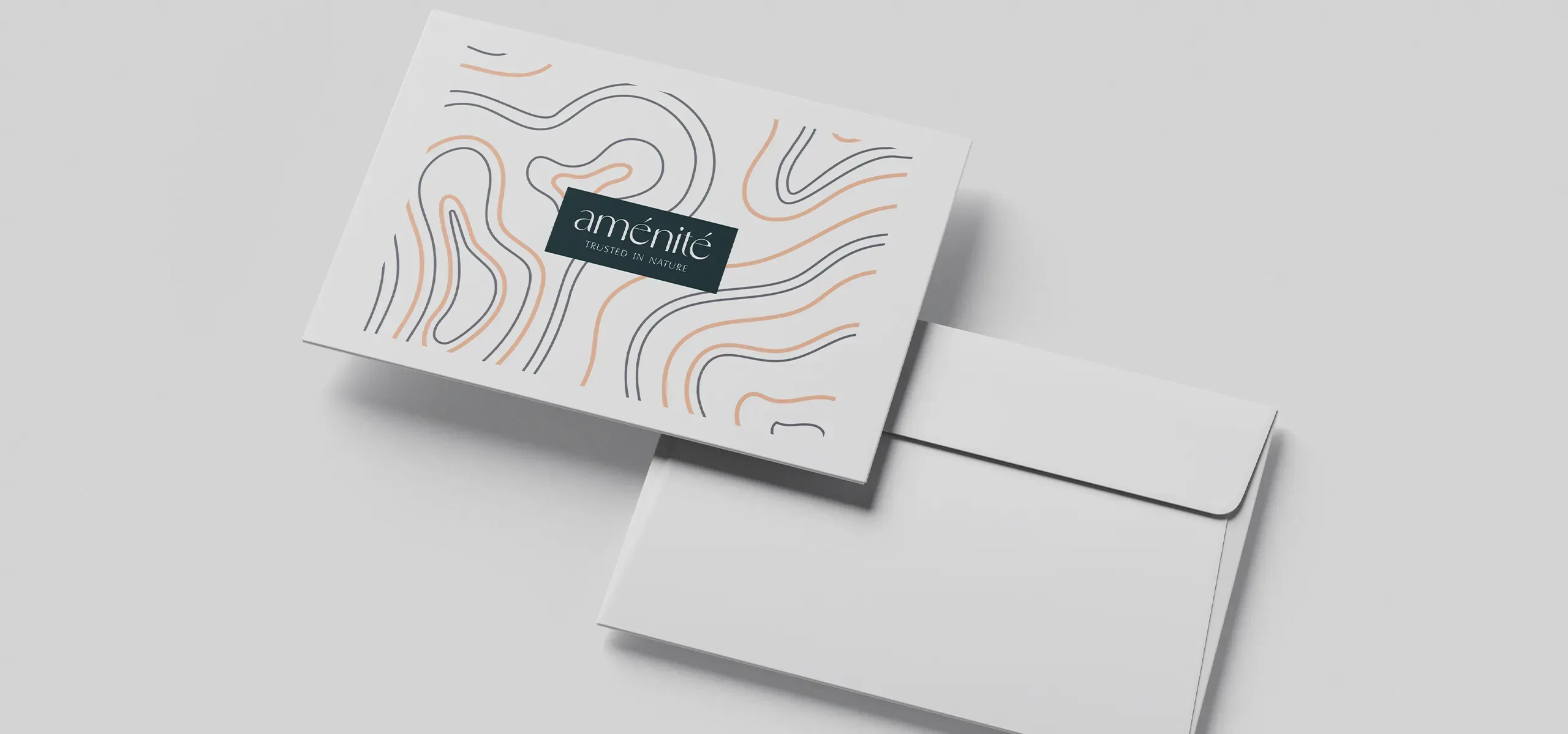 Personalised white envelope with full-colour print and logo