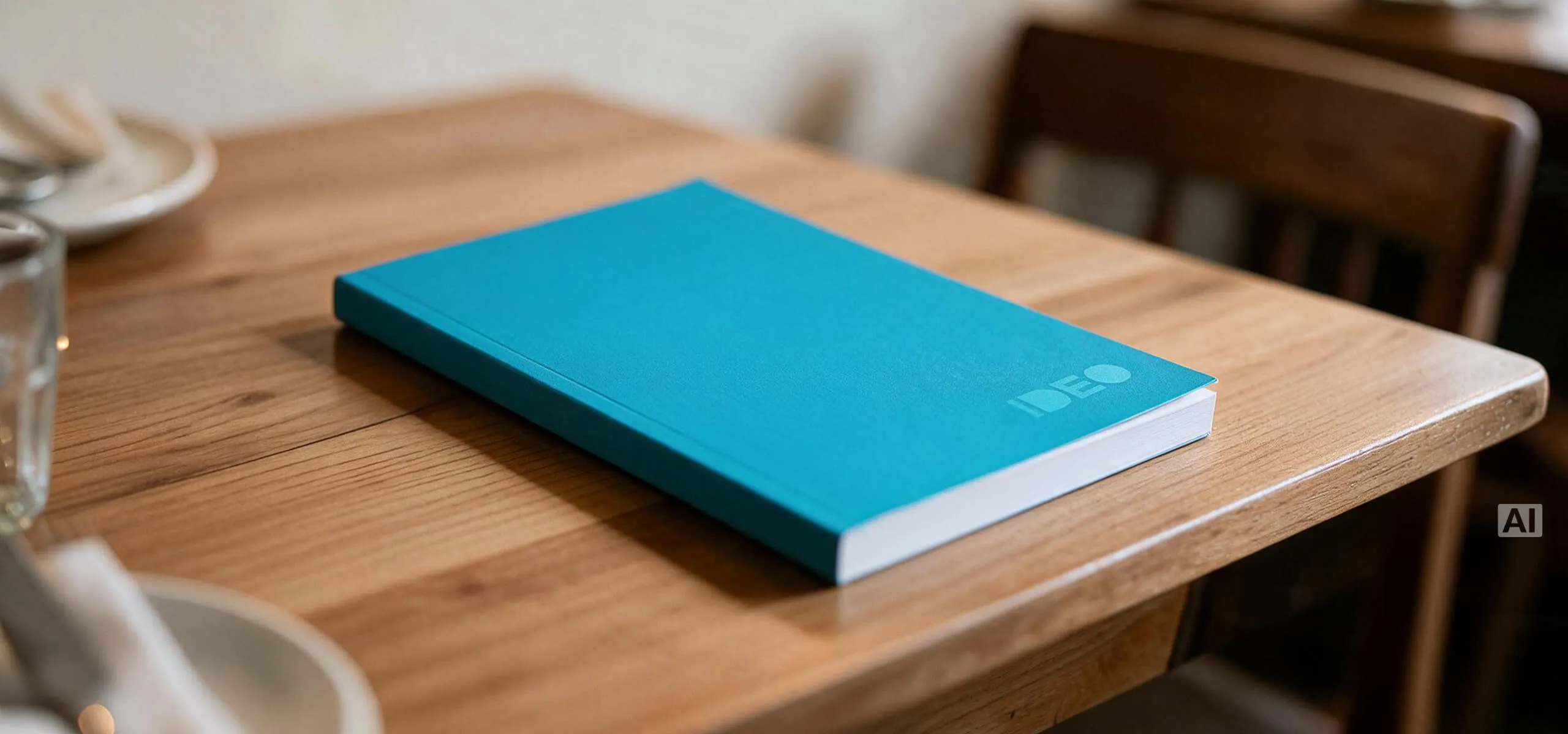Turquoise A5 daily diary in a soft cover with personalised logo